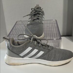 Adidas‎ Gray and White Sneakers with Breathable Knit Upper